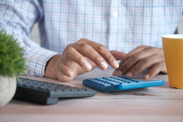 Budget worksheet and calculator for dividing take-home income