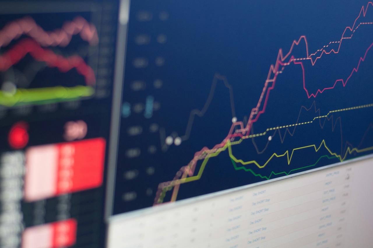 Financial chart used to evaluate index fund risk and performance